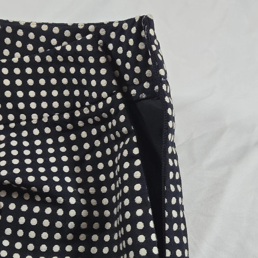 Ann Taylor Monochrome Polka Dot Pencil Skirt
